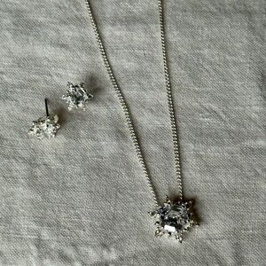 Snowflake Necklace and Earring Set